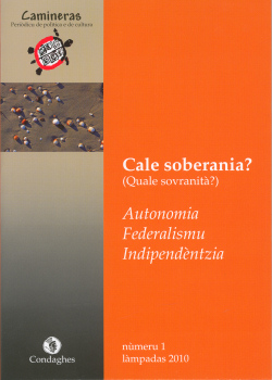 Cale soberania?: autonomia federalismu indipendèntzia